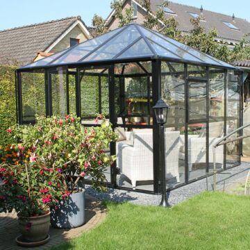 Gardenmeister Royal Park 100 tuinkamer veiligheidsglas 4 mm zwart