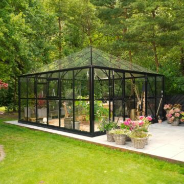 Gardenmeister Royal Park 300 tuinkamer veiligheidsglas 4 mm zwart