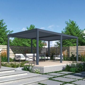 Pratt & Söhne Rivièra aluminium pergola met lamellen 6 x 4 m elektrisch