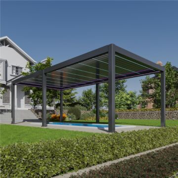 Pratt & Söhne California extra hoge aluminium pergola met lamellen 8 x 4 m elektrisch PS6324530